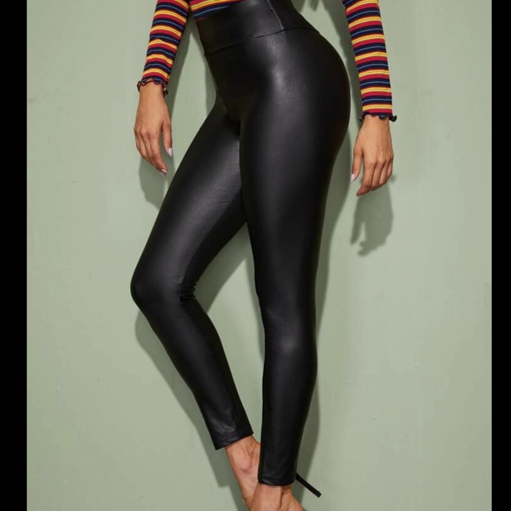 Leather High-Rise Leggings